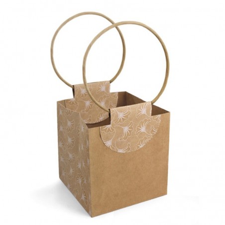 SAC PAPIER KRAFT AVEC ANSES EN CORDELETTES  180X180XH/180MM