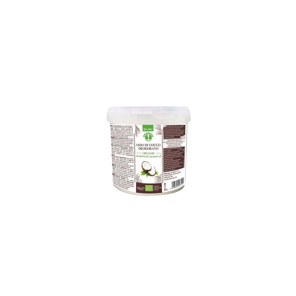 PROBIOS DEODORIZED COCONUT OIL  BIO  900 GR