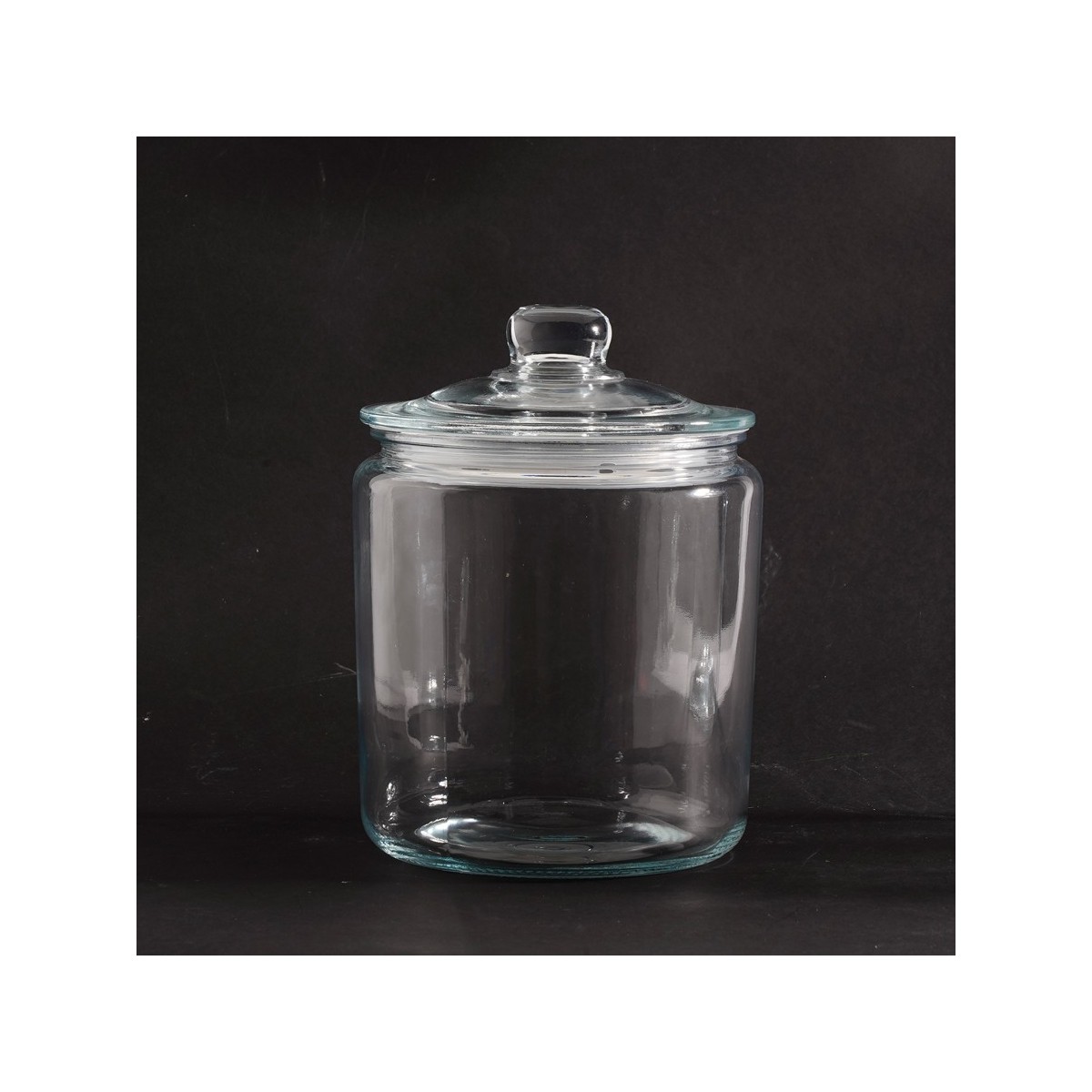 GLASS CANDY JAR WITH HERMETIC LID 3,86L Ø17,5X26CM