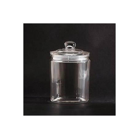 BONBONNIERE EN VERRE COUVERCLE HERMETIQUE 1,1LØ13,5X22CM