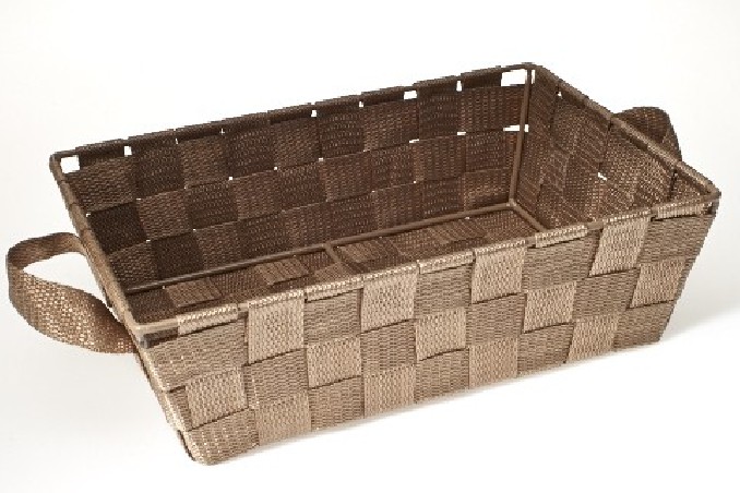 RECTANGULAR BASKET SM NOISETTE ROPE 28X19XH8CM