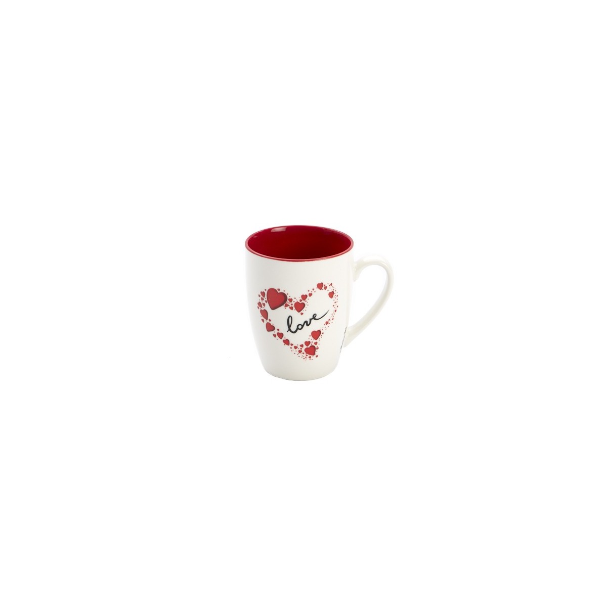 MUG LOVE IN A HEART Ø8,5CM H10,5CM